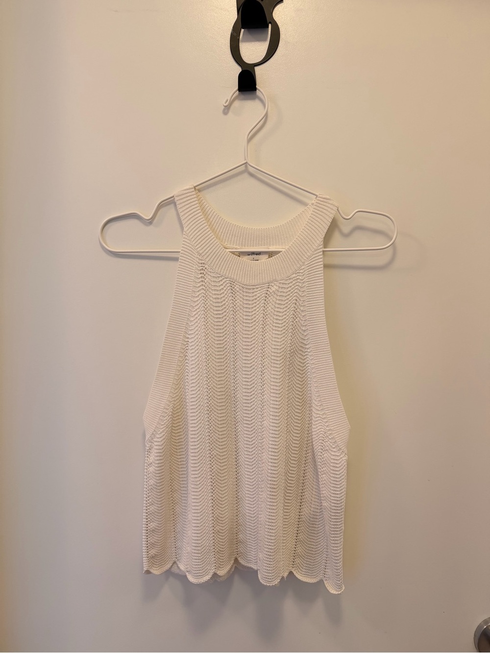 Wilfred Cream Knit Racerback Tank